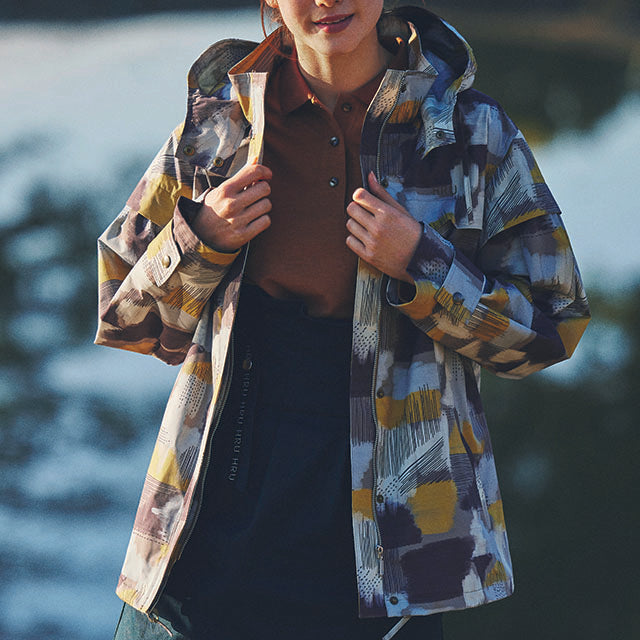 WATER COLOR GRAPHIC PRINT JACKET(BROWN)