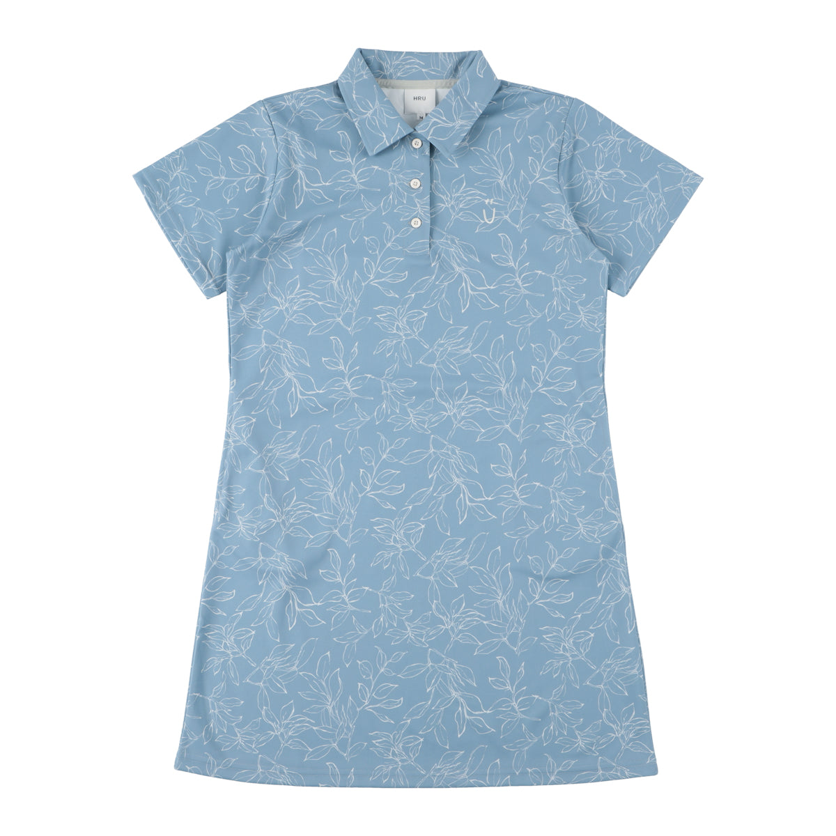 FLOWER LINE DRAWING ONEPIECE(BLUE)