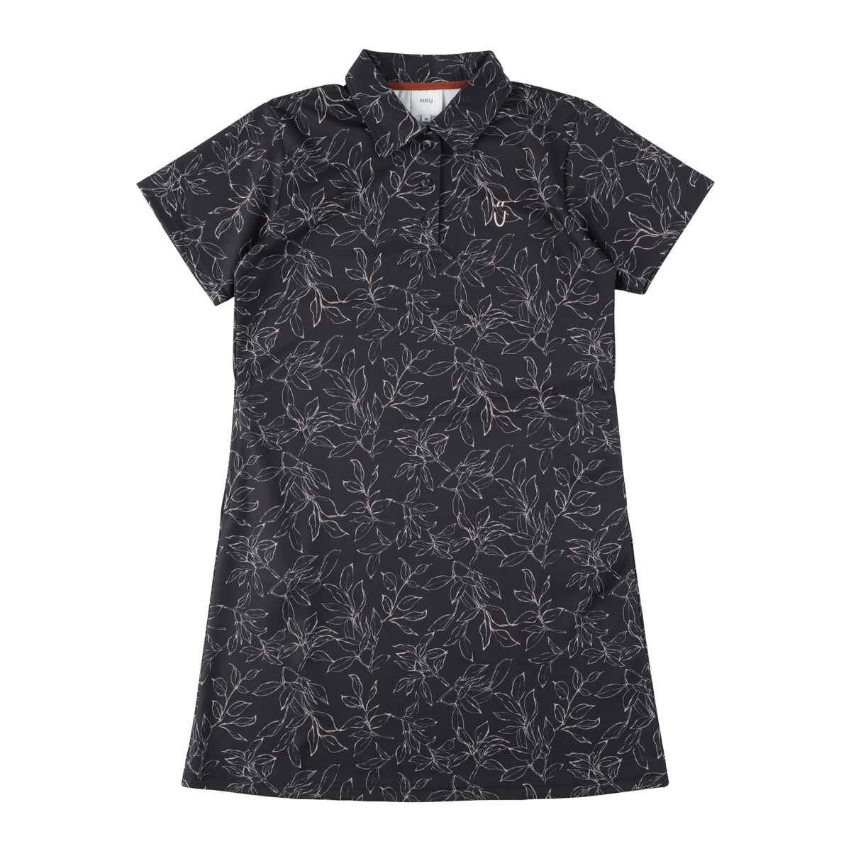 FLOWER LINE DRAWING ONEPIECE(BLACK)