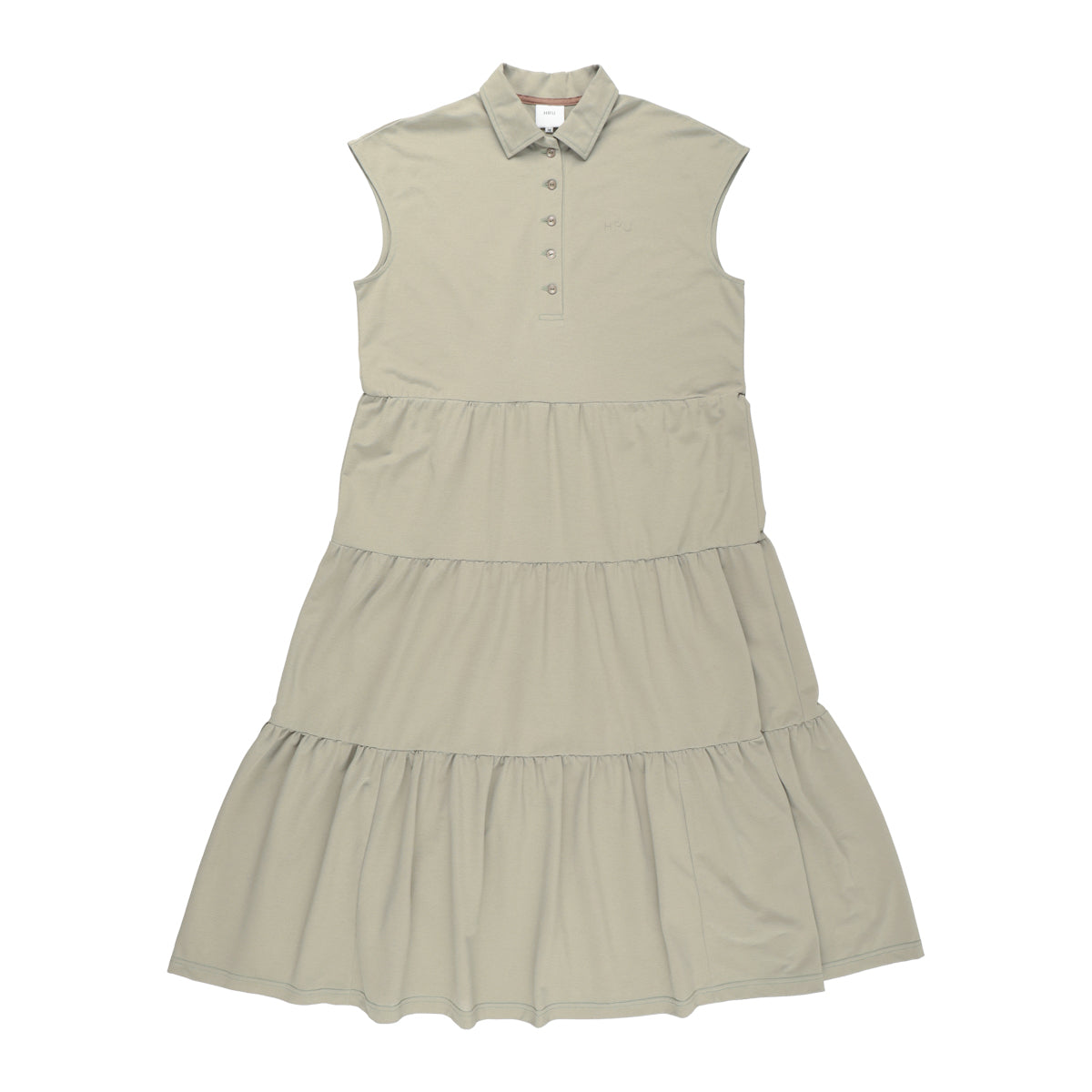 GATHER TIERED ONEPIECE(KHAKI)