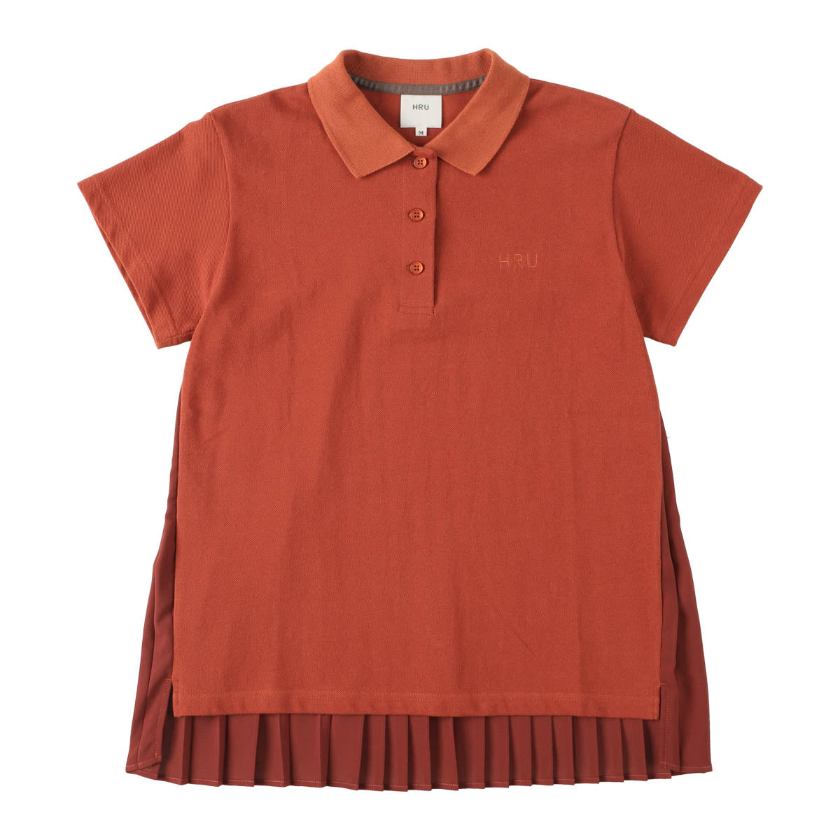 BACK PLEATS POLO SHIRT(ORANGE)
