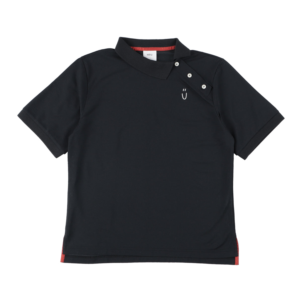 ASYMMETRY POLO SHIRT(BLACK)