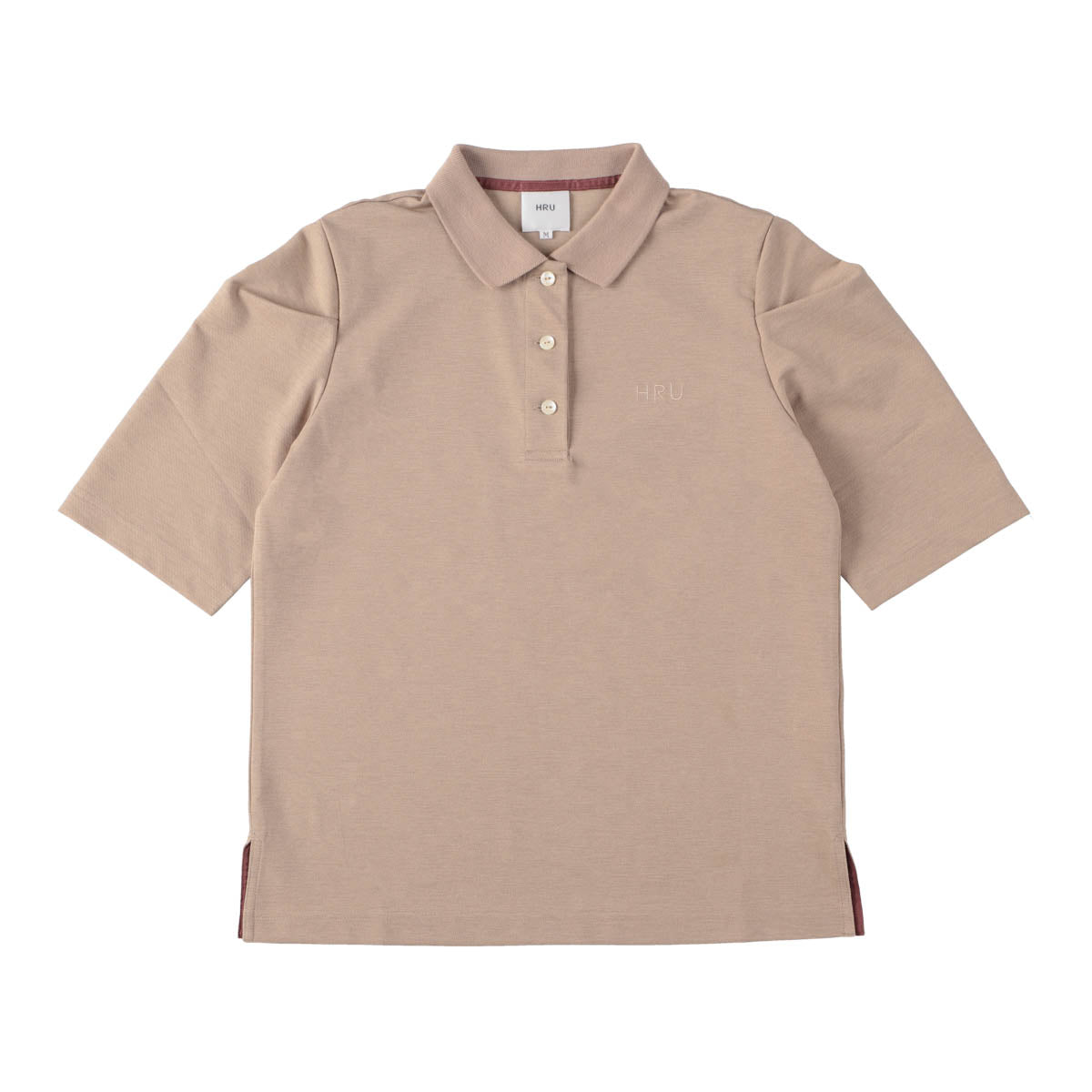 PUFF SLEEVE POLO SHIRT(BEIGE)