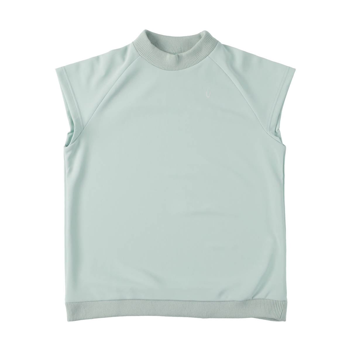 HIGH NECK RIB TOPS(LIGHTGREEN)
