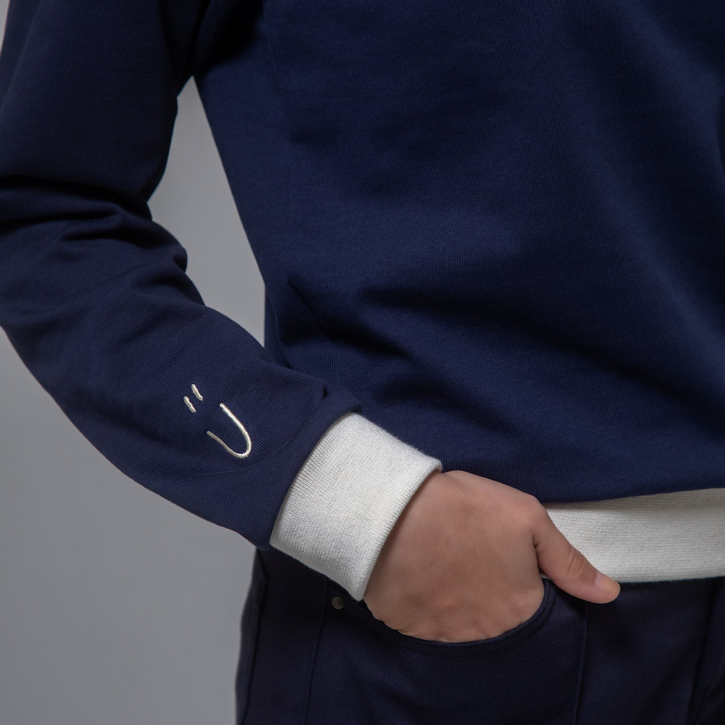 TWO TONE POLO SHIRTS(NAVY lady's)