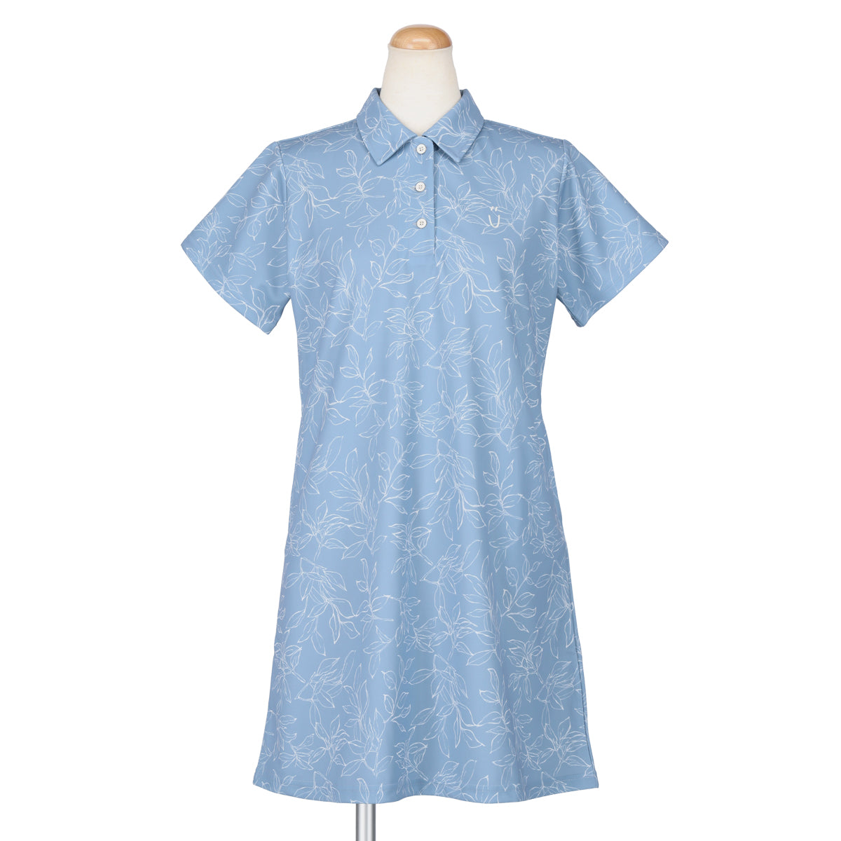 FLOWER LINE DRAWING ONEPIECE(BLUE)