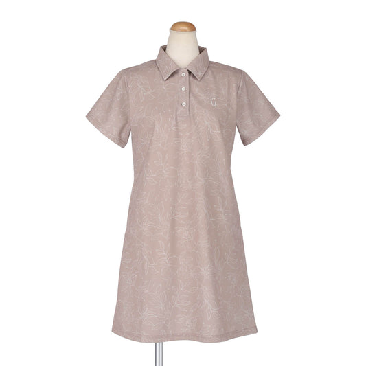 FLOWER LINE DRAWING ONEPIECE(BEIGE)