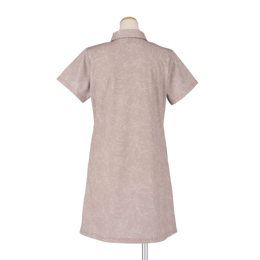 FLOWER LINE DRAWING ONEPIECE(BEIGE)