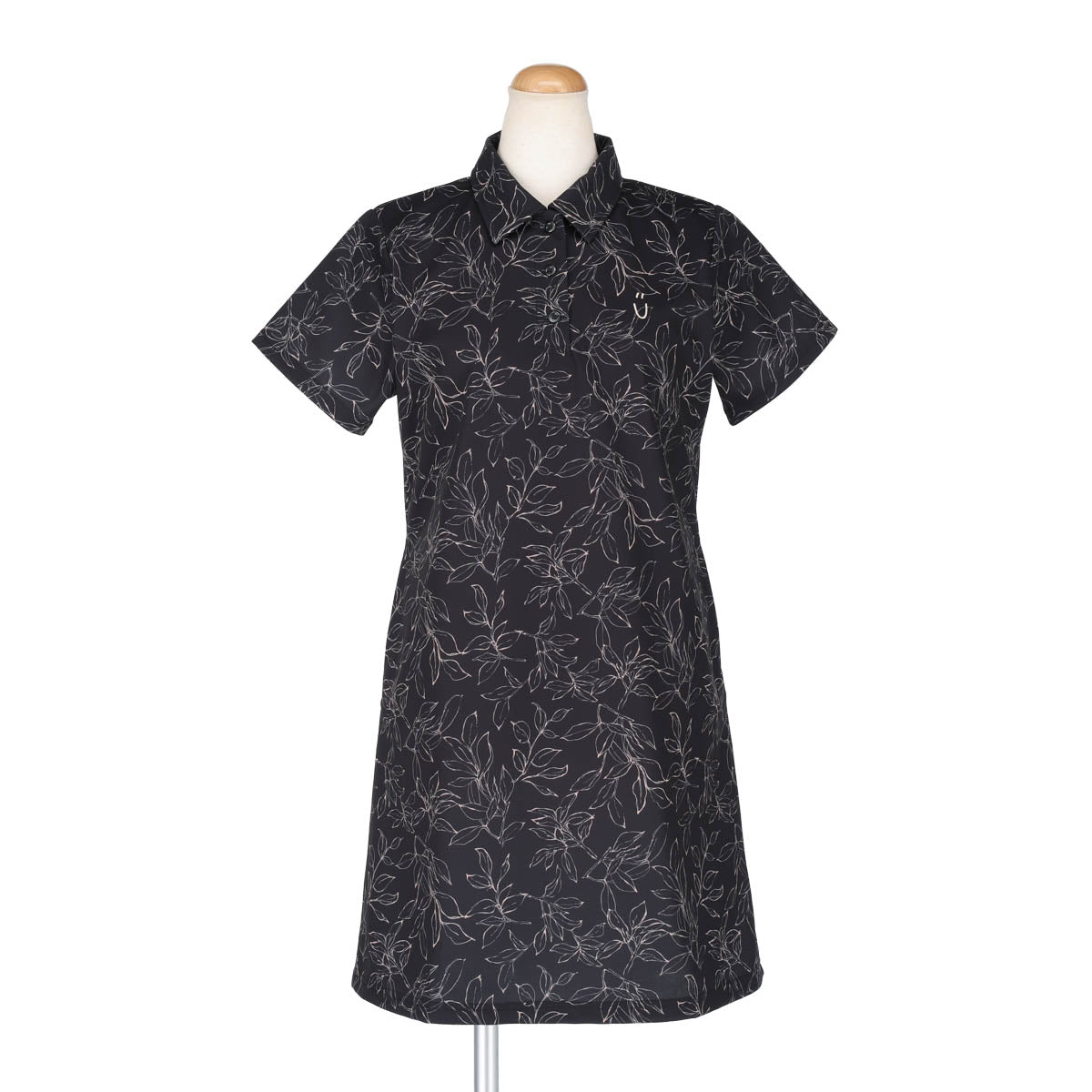 FLOWER LINE DRAWING ONEPIECE(BLACK)