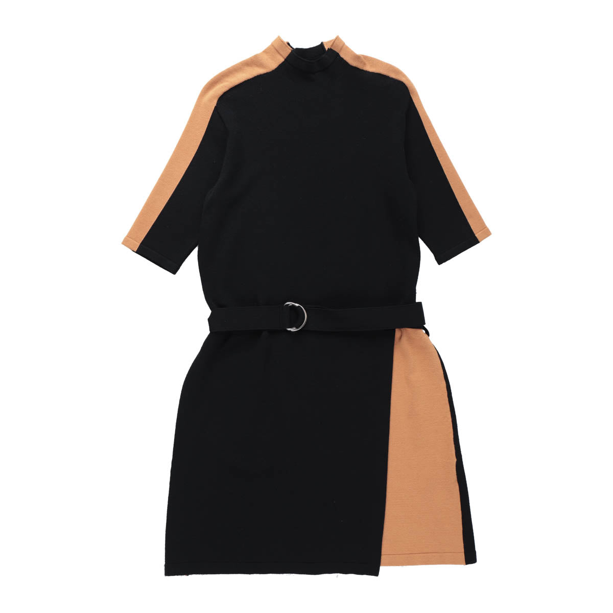 BYCOLOR KNIT ONEPIECE(BLACK)