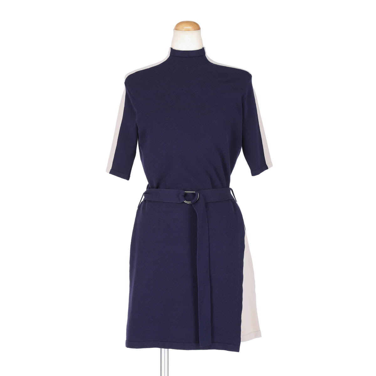 BYCOLOR KNIT ONEPIECE(NAVY)