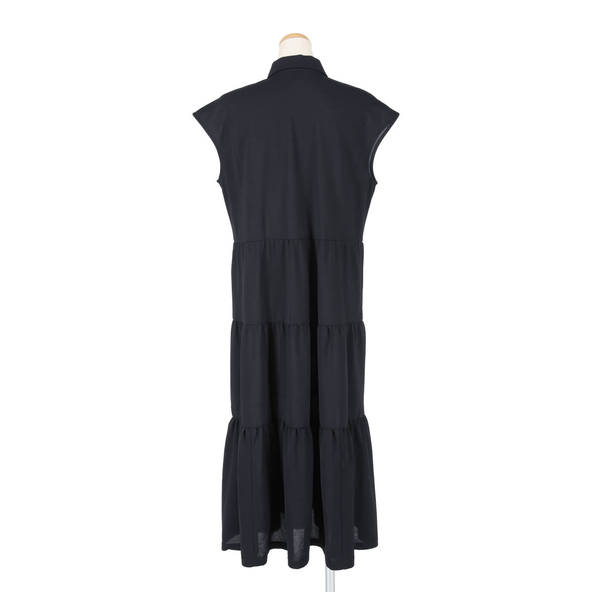 GATHER TIERED ONEPIECE(BLACK)