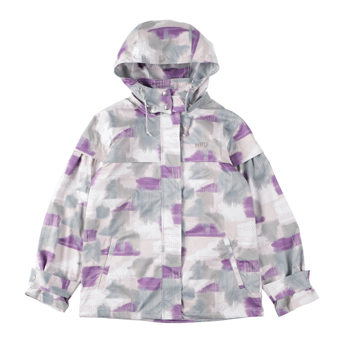 WATER COLOR GRAPHIC PRINT JACKET(PURPLE)