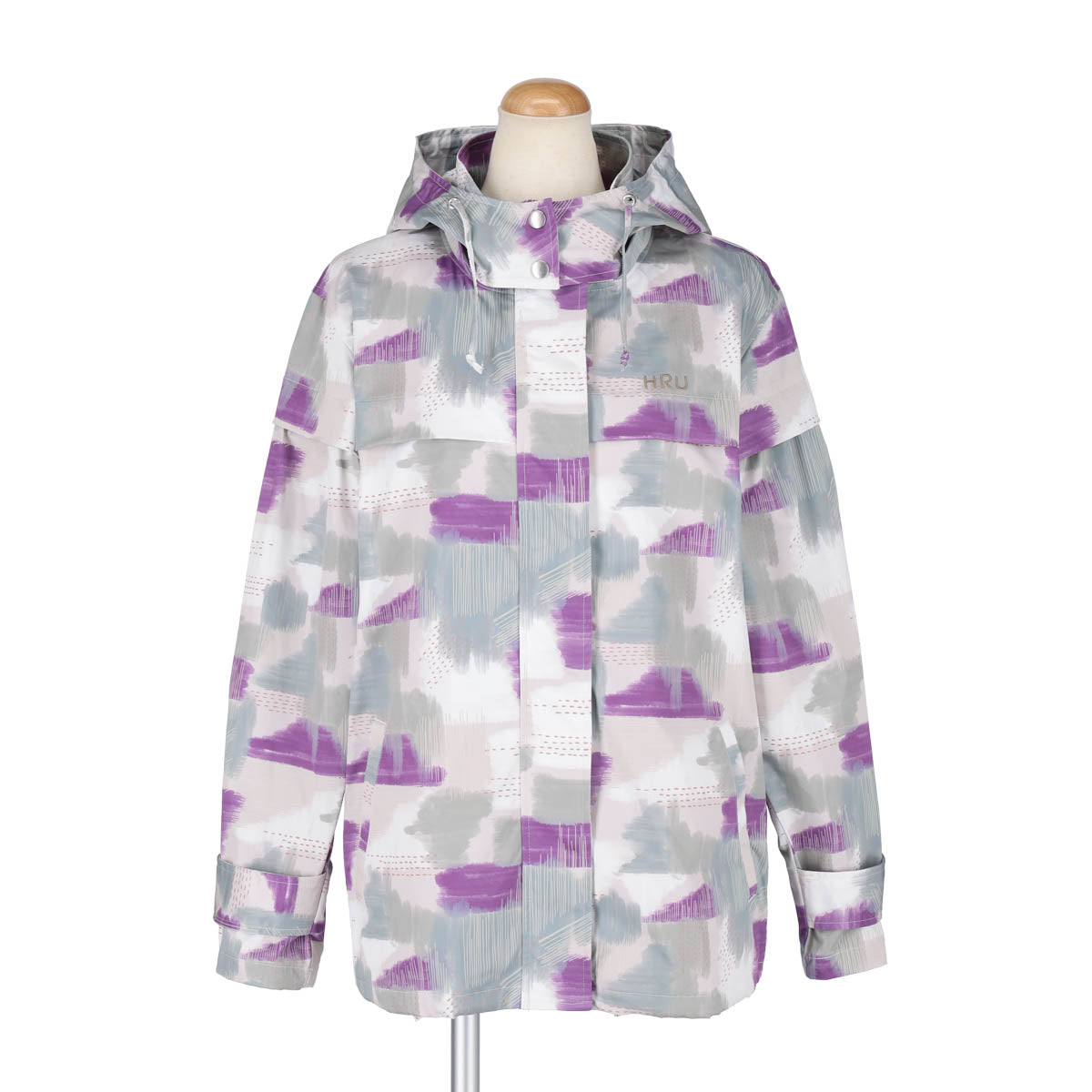 WATER COLOR GRAPHIC PRINT JACKET(PURPLE)