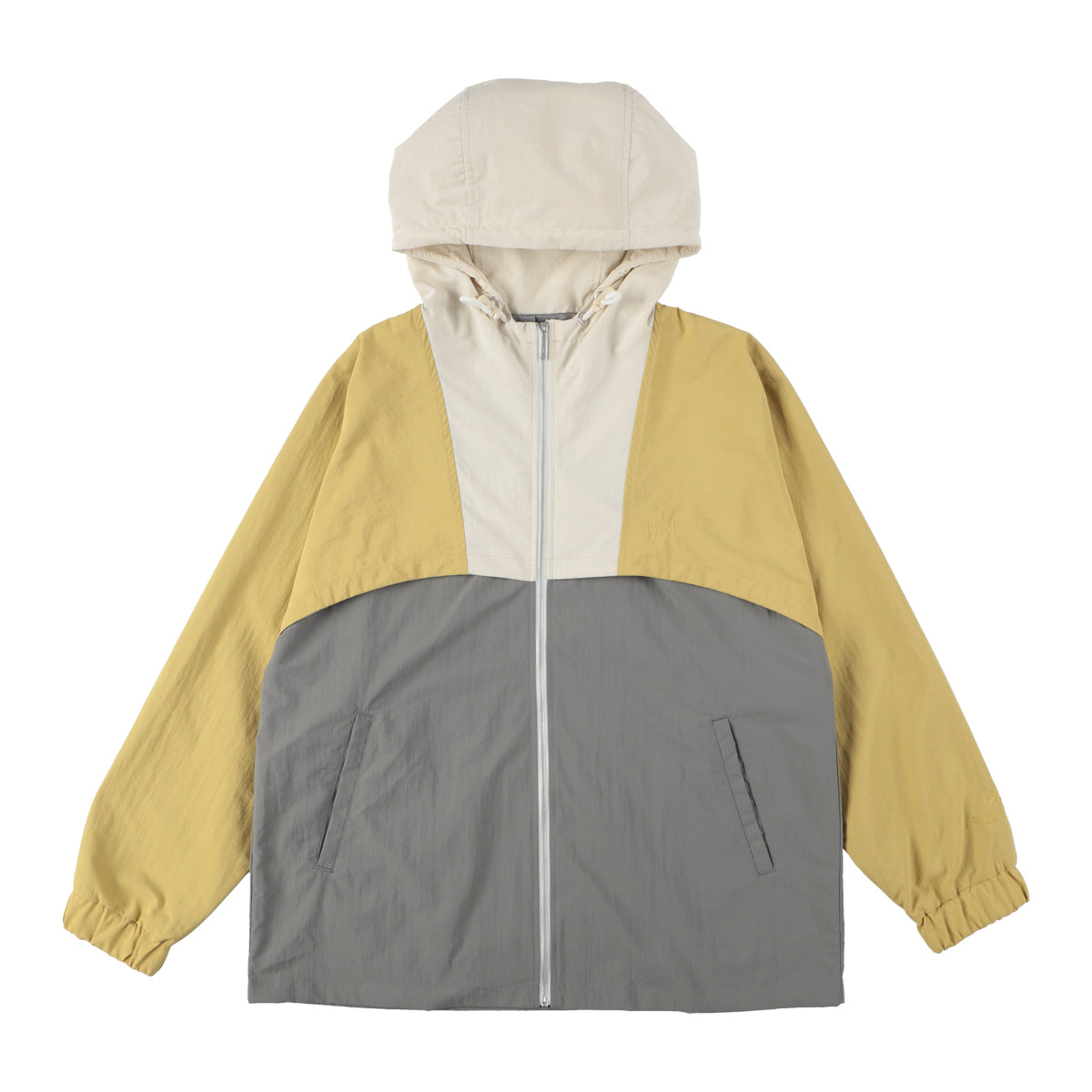 TRICOLOR HOODED JACKET(YELLOW)