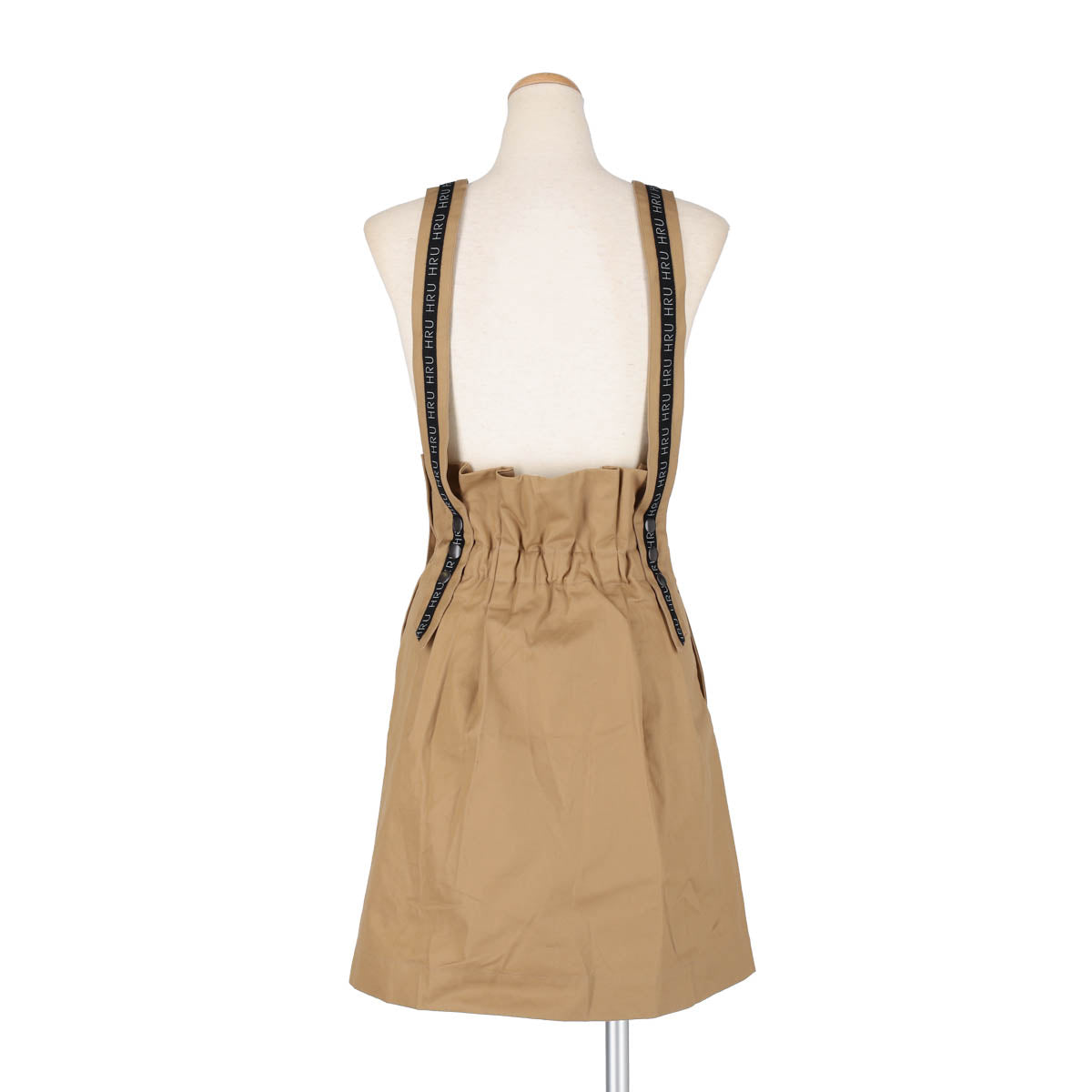 LOGO LINE SUSPENDER SKIRT(BEIGE)