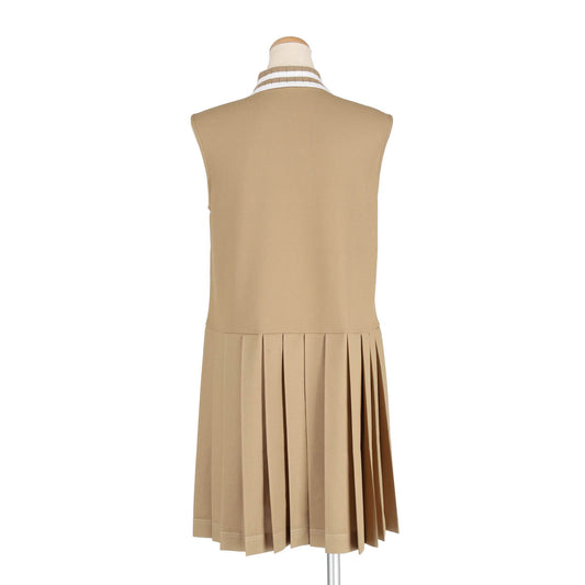 POLO SLEEVELESS PLEATS ONEPIECE(BEIGE)