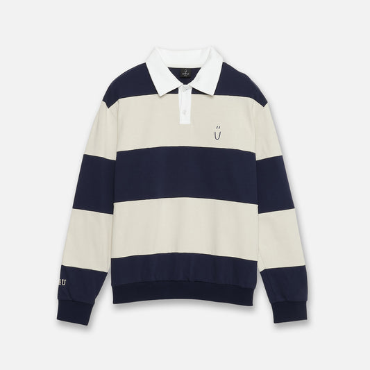 BORDER POLO SHIRTS（NAVY）