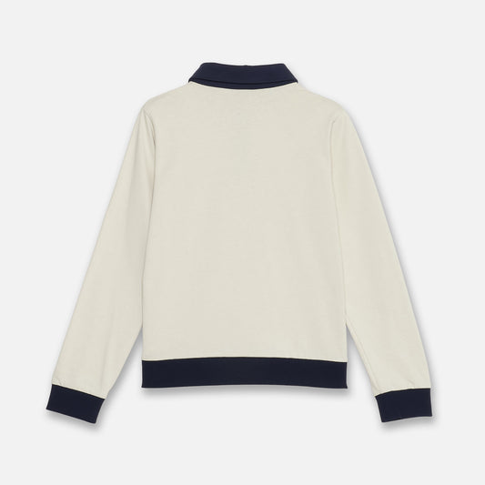 TWO TONE POLO SHIRTS（IVORY lady's）