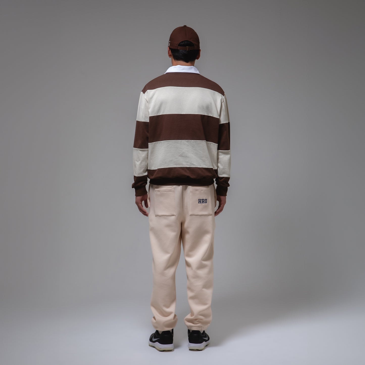BORDER POLO SHIRTS（BROWN）