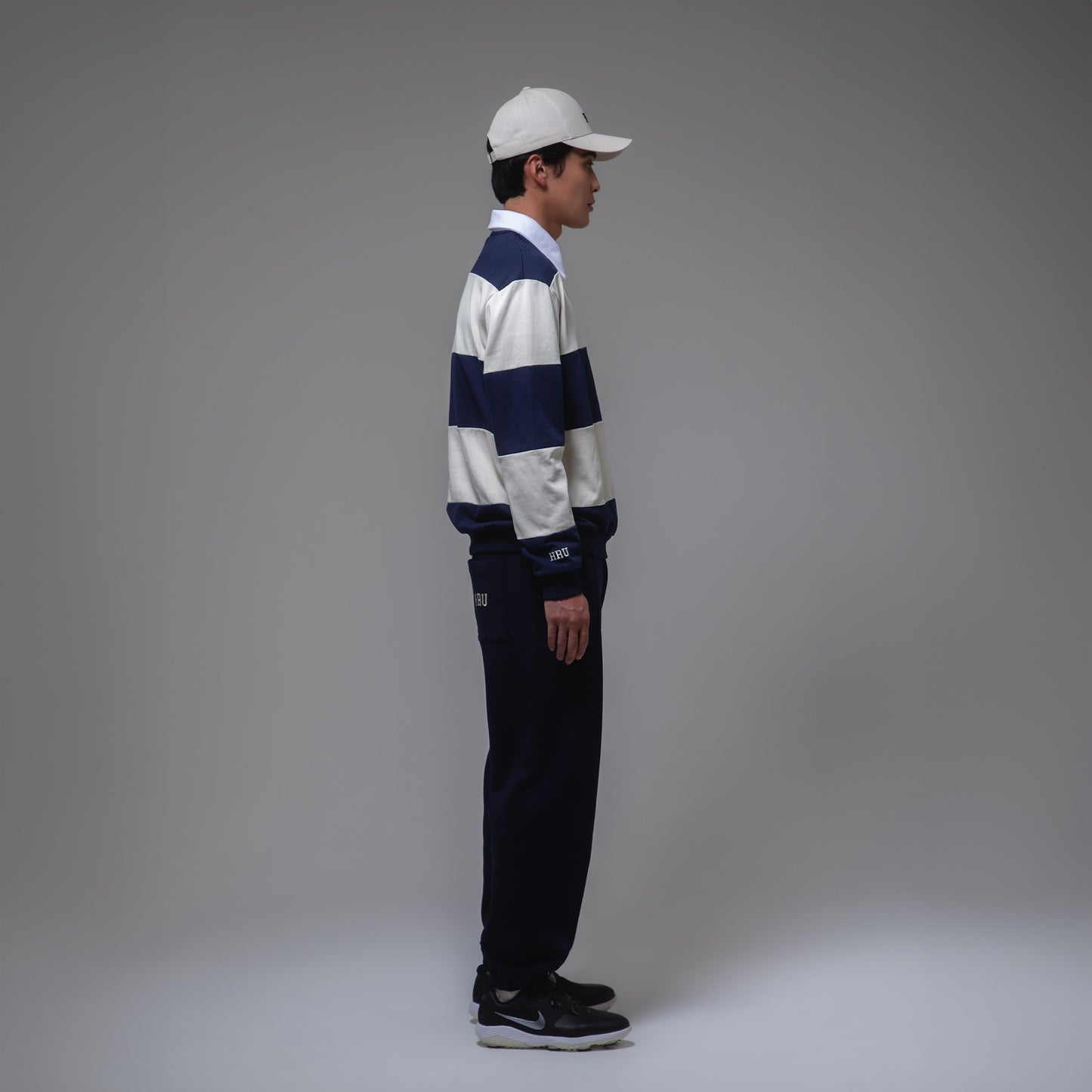 BORDER POLO SHIRTS（NAVY）