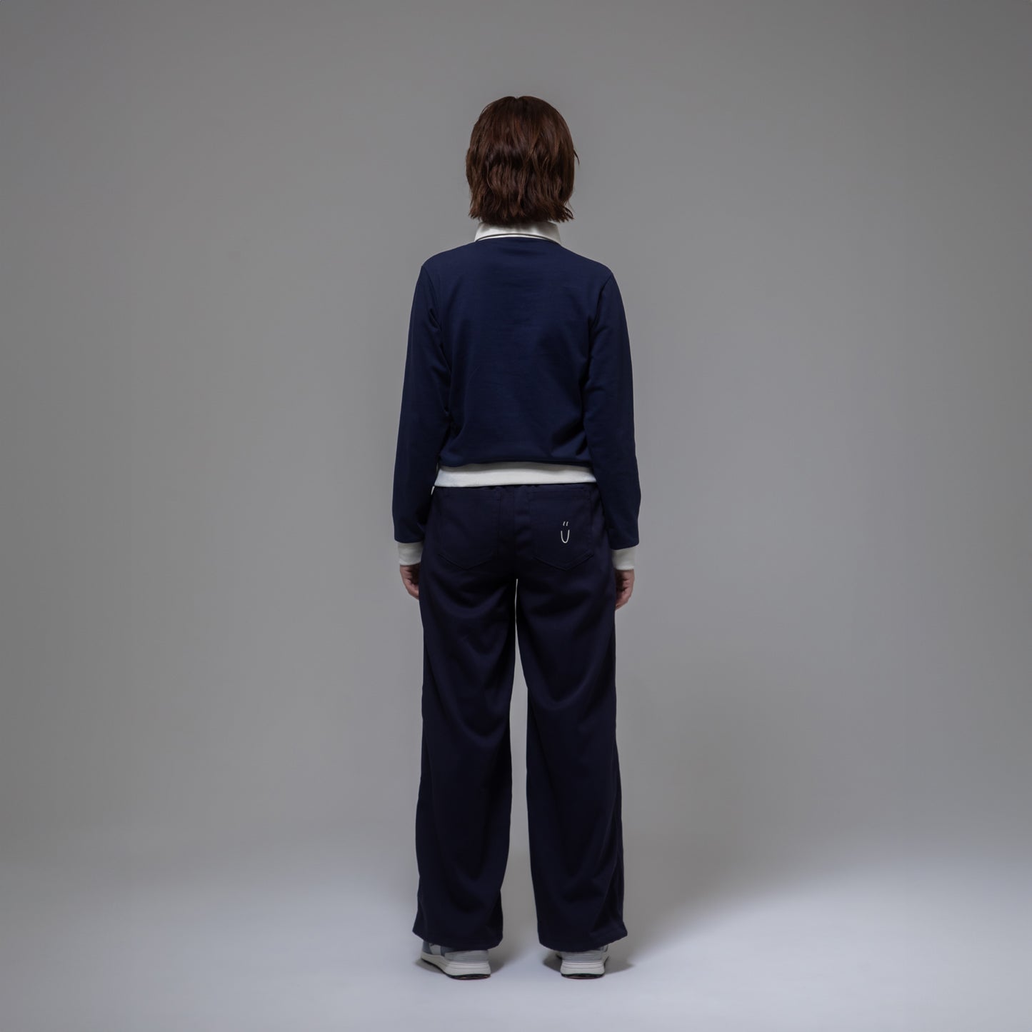 TWO TONE POLO SHIRTS（NAVY lady's）