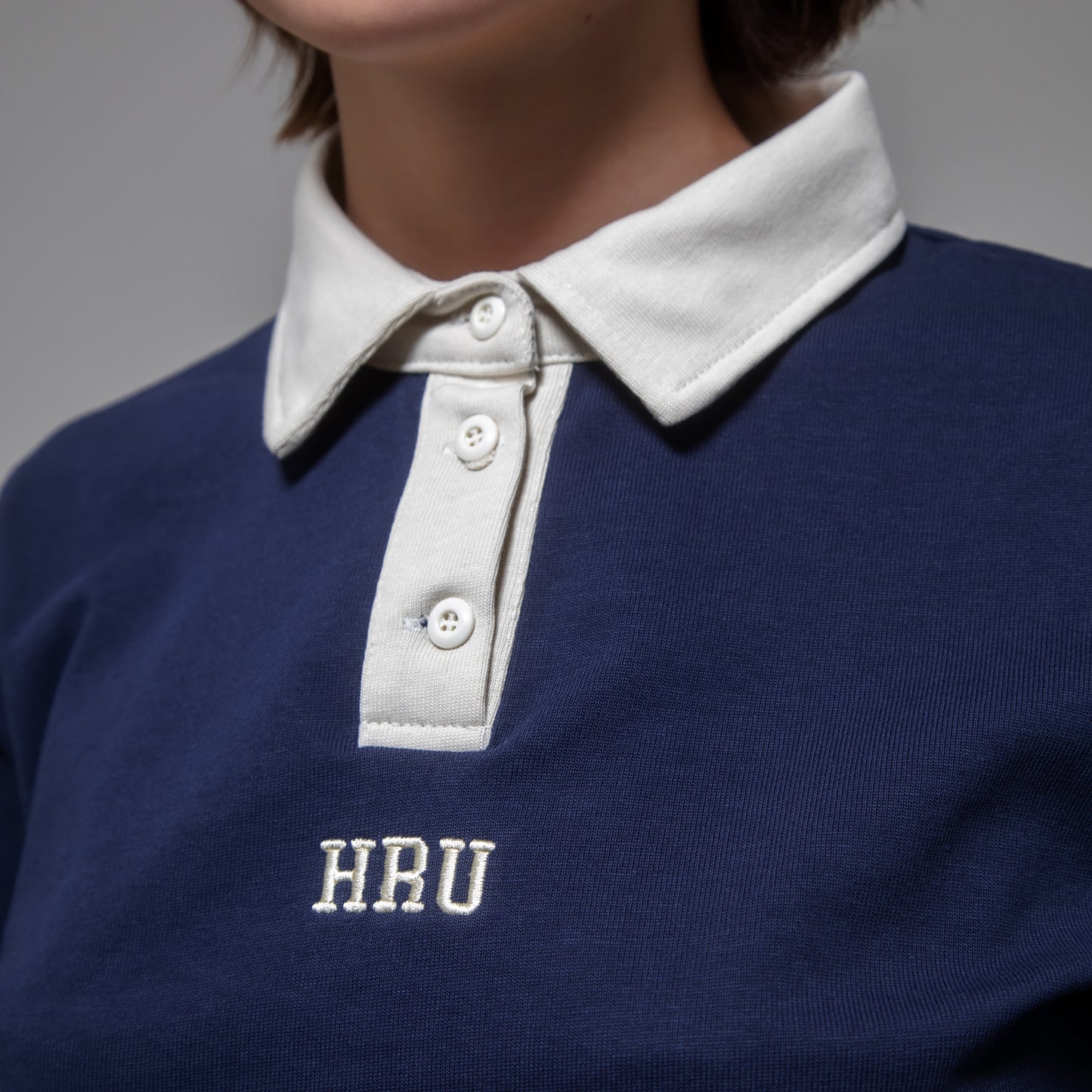 TWO TONE POLO SHIRTS（NAVY lady's）