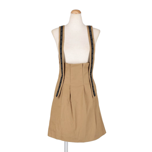 LOGO LINE SUSPENDER SKIRT（BEIGE）