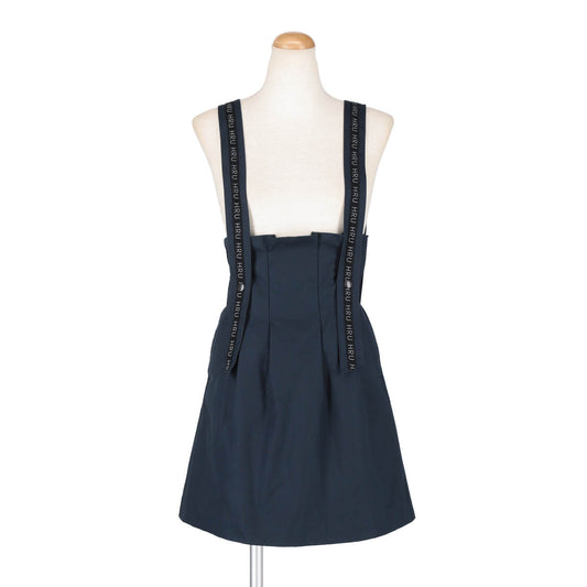 LOGO LINE SUSPENDER SKIRT（NAVY）