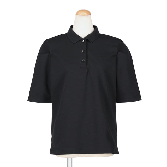 PUFF SLEEVE POLO SHIRT（BLACK）