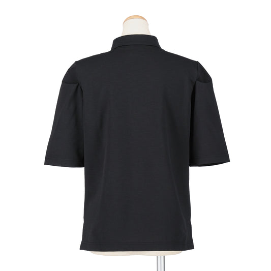 PUFF SLEEVE POLO SHIRT（BLACK）